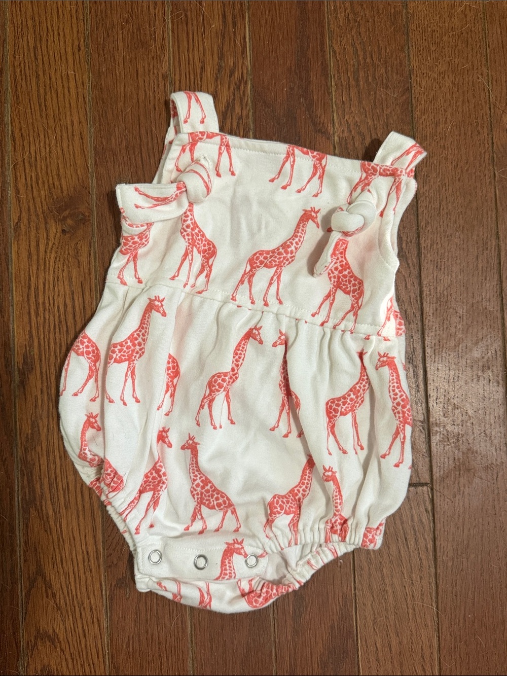 Kate Quinn organic cotton  Giraffe Print Baby Romper